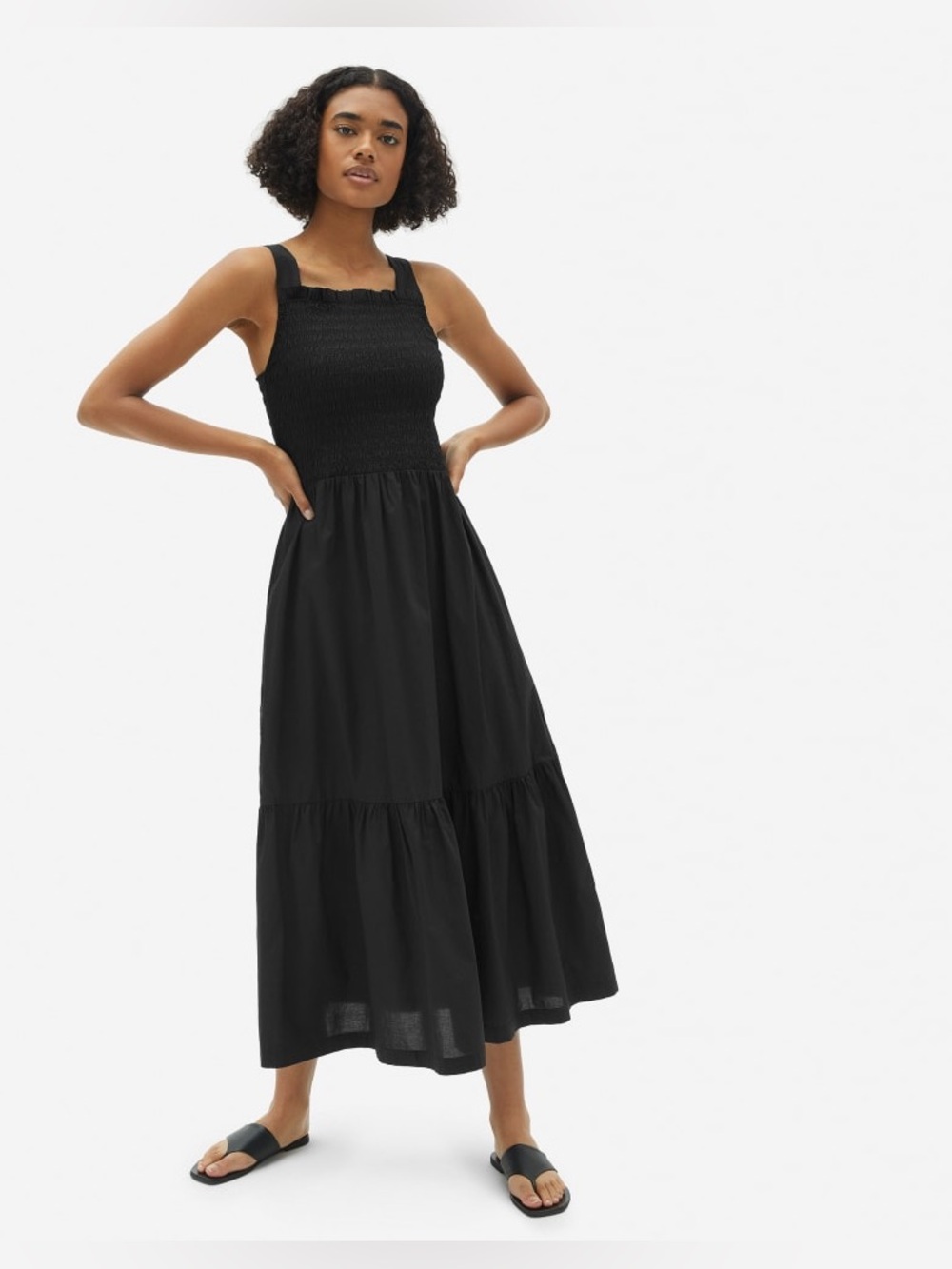 Everlane The Smock Dress in Black size Medium. New with tag
